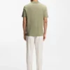 Cotton-silk T-shirt with geometric jacquard