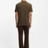 Cotton-silk T-shirt with geometric jacquard