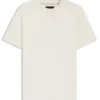 Cotton-silk T-shirt with geometric jacquard