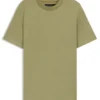 Cotton-silk T-shirt with Prince of Wales check