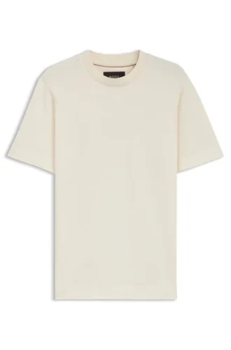 Cotton-silk T-shirt with Prince of Wales check