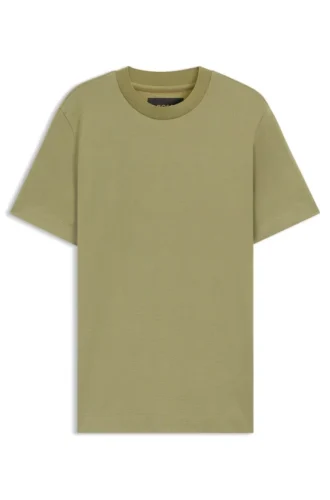 Cotton-silk T-shirt with Prince of Wales check