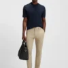 Cotton-silk T-shirt with Prince of Wales check