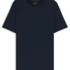 Cotton-silk T-shirt with Prince of Wales check