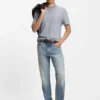 Cotton-silk T-shirt with rich structure