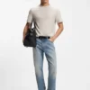 Cotton-silk T-shirt with rich structure