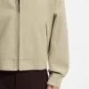 Cotton-stretch bomber jacket with zip