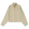 Cotton-stretch bomber jacket with zip