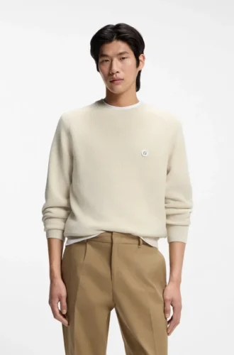 Cotton sweater with Double B monogram