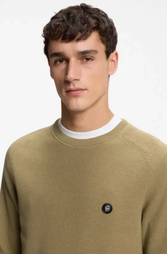 Cotton sweater with Double B monogram