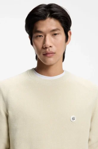 Cotton sweater with Double B monogram