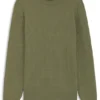 Cotton sweater with knitted structure