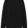 Cotton sweater with knitted structure