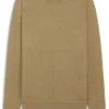 Cotton sweater with knitted structure