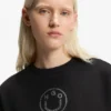 Cotton sweatshirt with rhinestone Happy HUGO