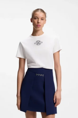 Cotton T-shirt with embroidered logo