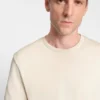 Cotton T-shirt with herringbone structure