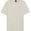 Cotton T-shirt with herringbone structure