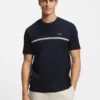 Cotton T-shirt with logo and stripe