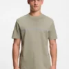 Cotton T-shirt with logo and stripe
