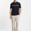 Cotton T-shirt with logo and stripe