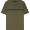 Cotton T-shirt with logo and stripe
