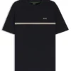 Cotton T-shirt with logo and stripe