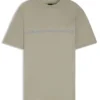 Cotton T-shirt with logo and stripe