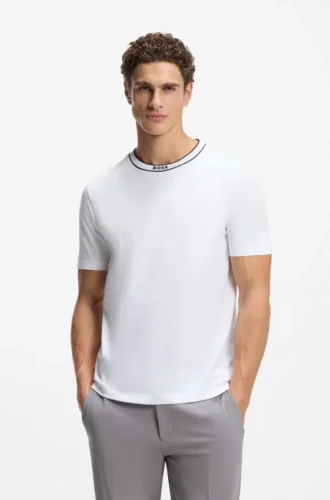 Cotton T-shirt with logo crew neck