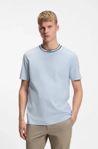 Cotton T-shirt with logo crew neck