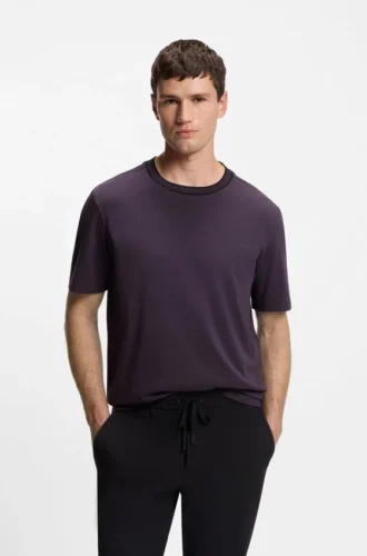 Cotton T-shirt with logo crew neck