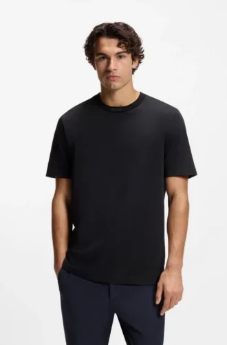 Cotton T-shirt with logo crew neck