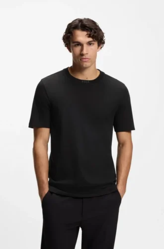 Cotton T-shirt with logo crew neck
