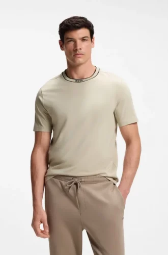Cotton T-shirt with logo crew neck
