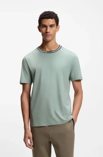 Cotton T-shirt with logo crew neck