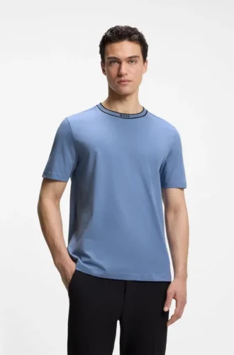 Cotton T-shirt with logo crew neck