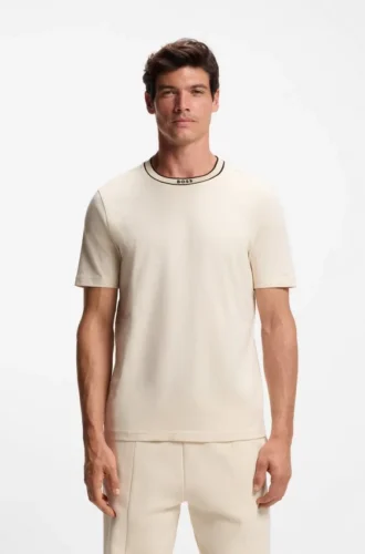Cotton T-shirt with logo crew neck