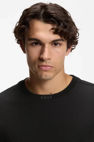 Cotton T-shirt with logo crew neck