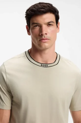 Cotton T-shirt with logo crew neck