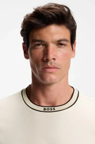 Cotton T-shirt with logo crew neck