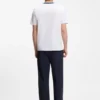 Cotton T-shirt with printed stripes Cotton T-shirt with printed stripes