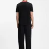 Cotton T-shirt with printed stripes Cotton T-shirt with printed stripes