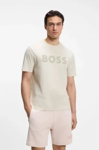 Cotton T-shirt with tonal logo