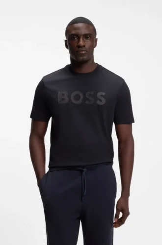 Cotton T-shirt with tonal logo