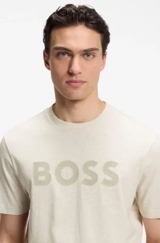 Cotton T-shirt with tonal logo