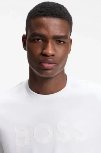 Cotton T-shirt with tonal logo