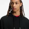 Cotton-terry hoodie with graphic print and embroidered logo Cotton-terry hoodie with graphic print and embroidered logo