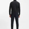 Cotton-terry jacket with logo and stripe