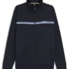 Cotton-terry jacket with logo and stripe