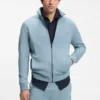 Cotton-terry jacket with logo patch